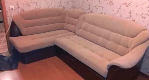 Перетяжка углового дивана. Новокубанск